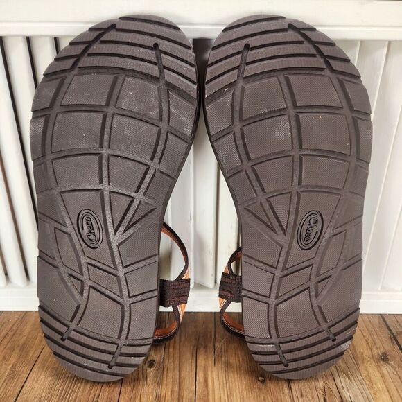 Chaco Bodhi Sandals Men's Size 11 Brown Orange Toe Loop Strappy Beach JCH108607 - Picture 8 of 12